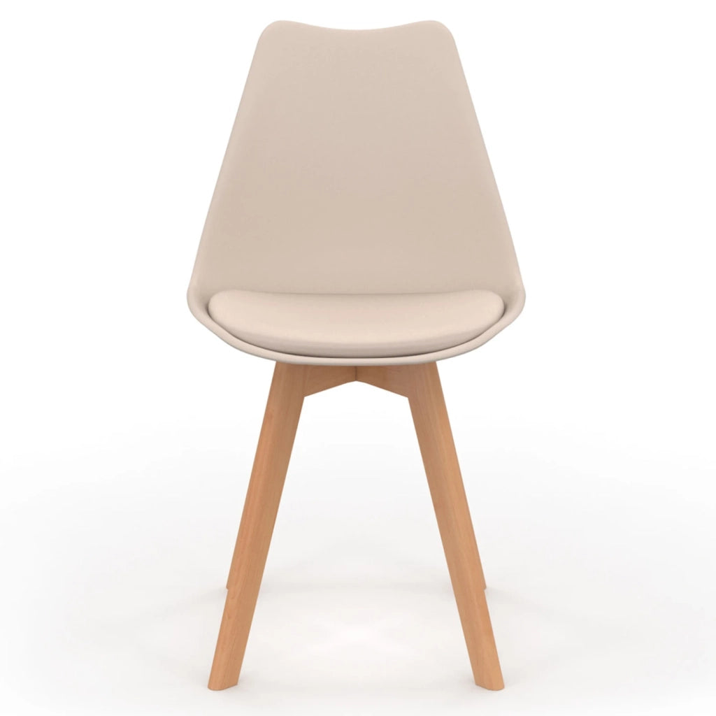 IDMarket - Set di 6 sedie scandinavo gris scuro x2, beige x2, terracotta x2 SARA