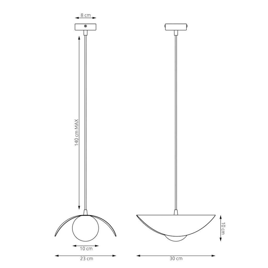 Lampada sospesa RITUAL 1xG9 beige bianca Emibig
