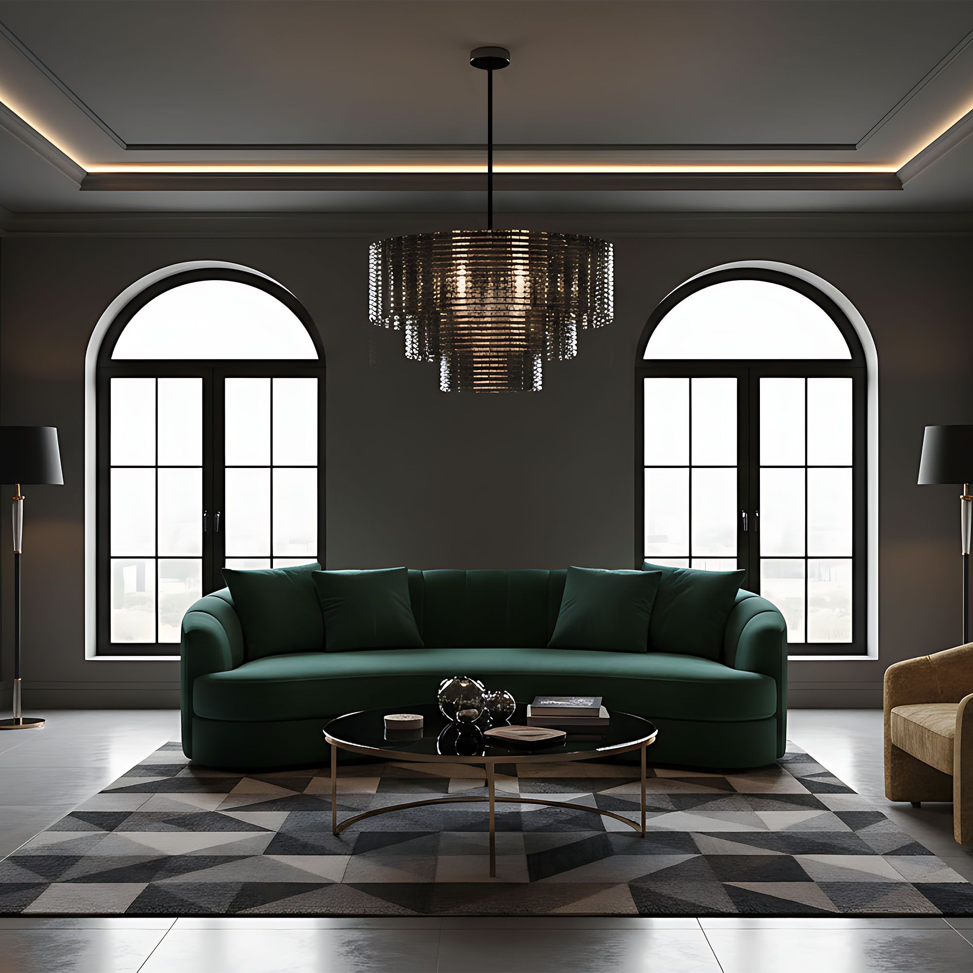 Lampadario A Sospensione Da Soffitto APP1678-8CP Grigio