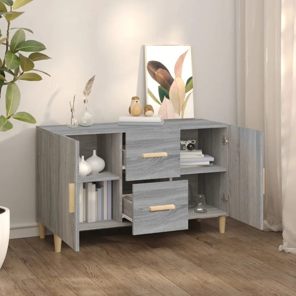 Credenza Grigio Sonoma 100x36x60 cm in Legno Multistrato 817466