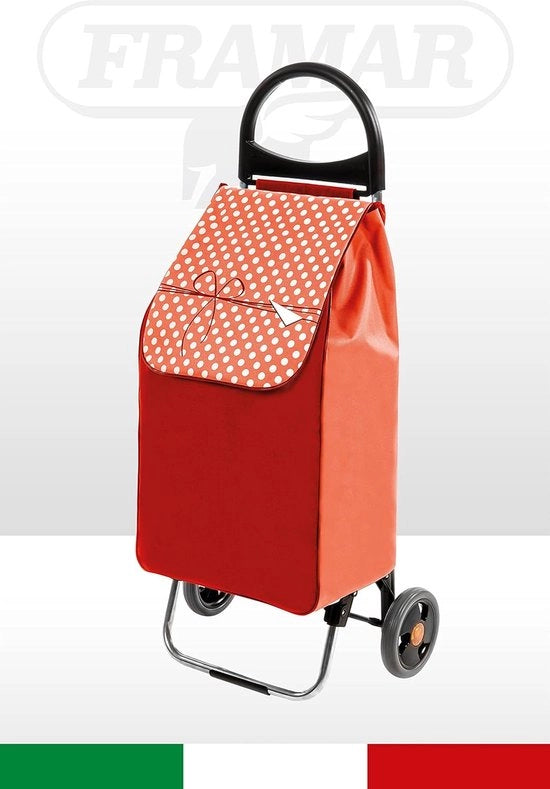 Carrello per spesa con ruote - Riutilizzabile - Borsa per spesa rimovibile - Carrello per spesa portatile