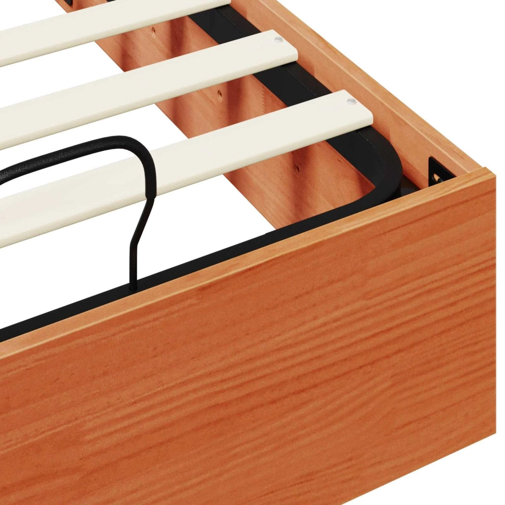 Telaio del Letto Ottomano con Ripostiglio Marrone Cera 3418764