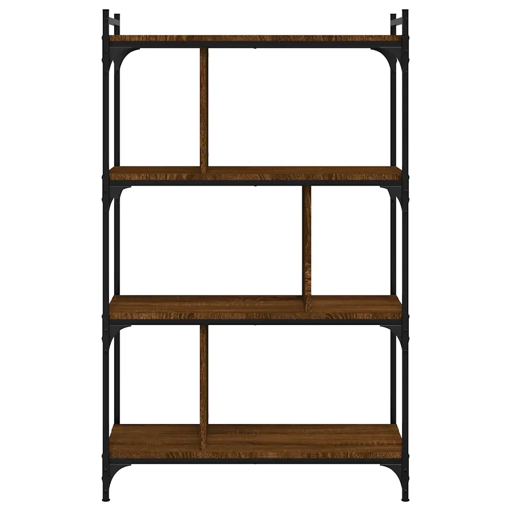 Libreria Rovere Marrone 4 Ripiani 76x32x123cm Legno Multistrato 833939