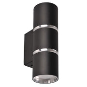 Applique tubo nera in alluminio 2xGU10 BAMBOO Polux 324344