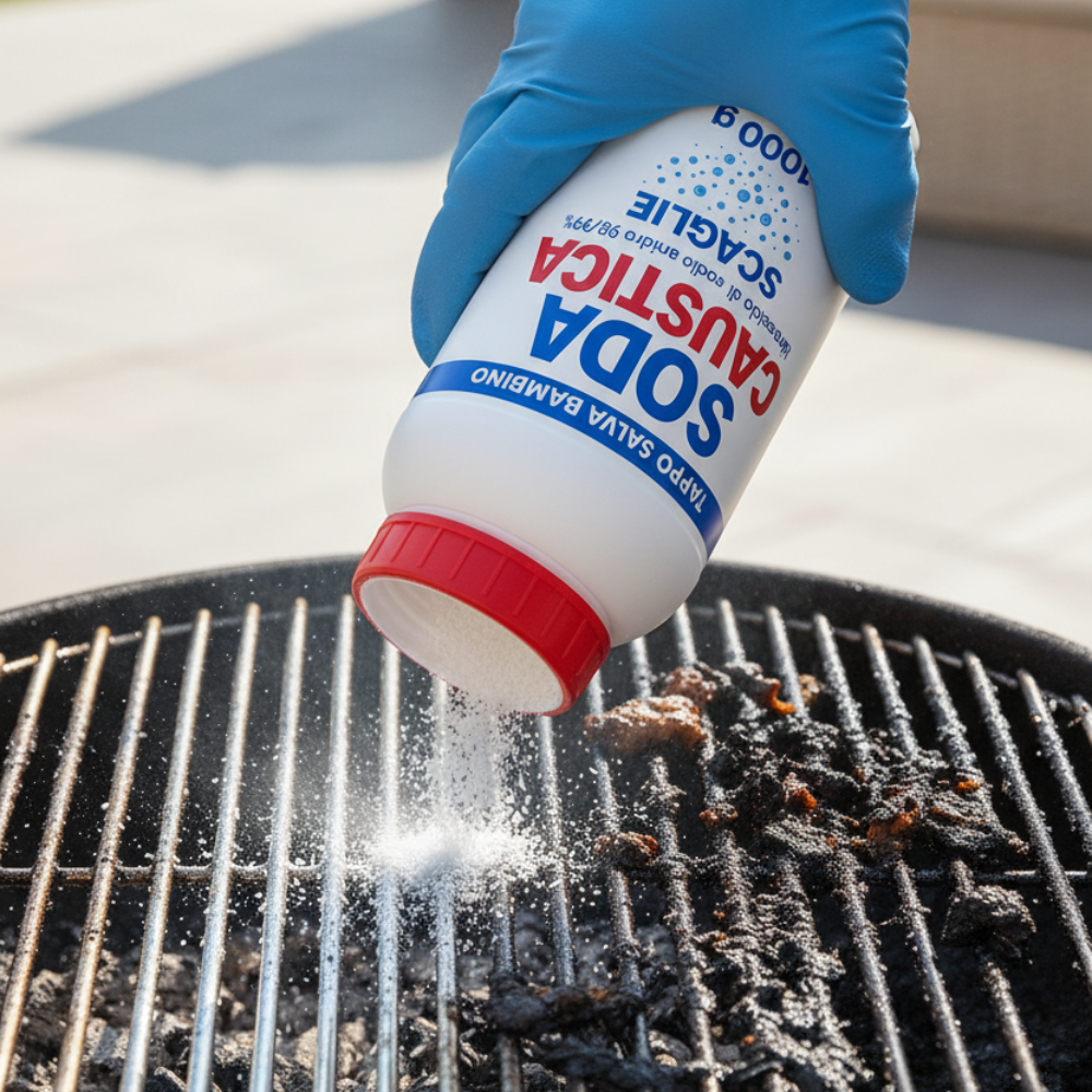 Soda caustica in scaglie per pulizia e sgrassaggio formato 1 kg