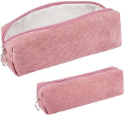 Etui per corduroy, estetico etui, pratico etui, moda etui per bambini, zaino per scuola e ufficio (rosa)
