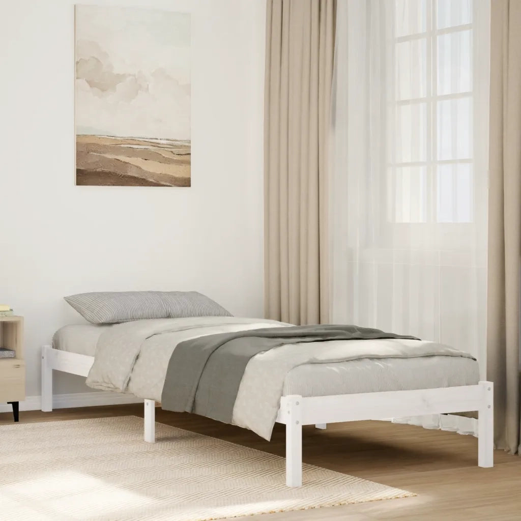 vidaXL Letto Extra Lungo senza Materasso Bianco 100x220 cm in Pino