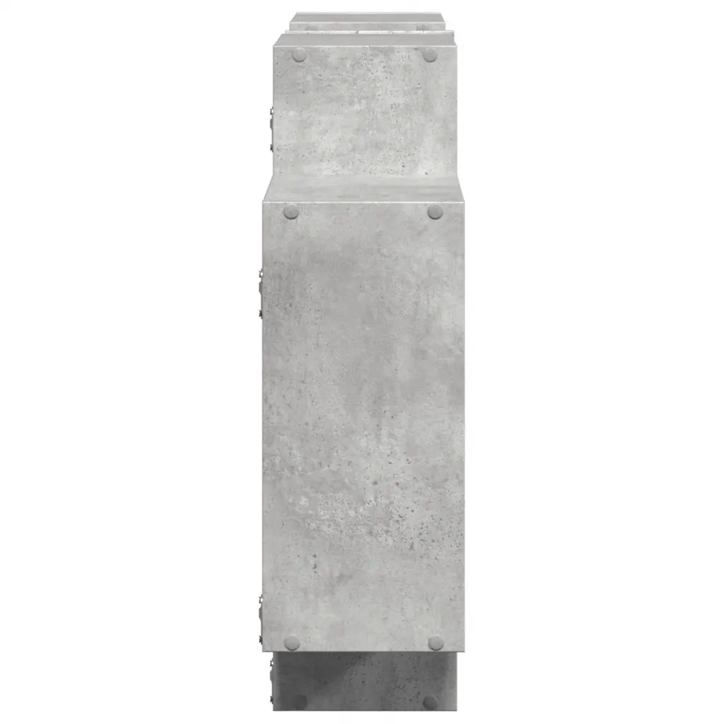 Scaffale a Muro Grigio Cemento 159x18x65 cm in Truciolato