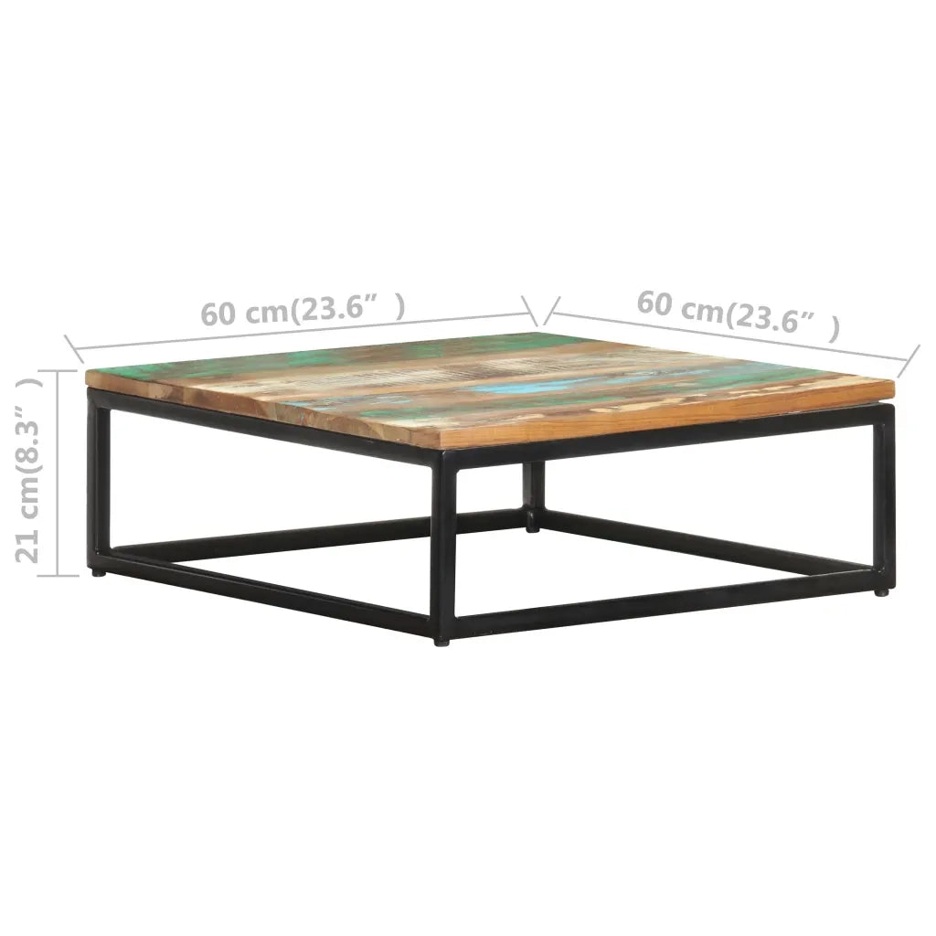 Tavolini da Salotto Impilabili 2 pz Legno Massello di Recupero cod mxl 55644