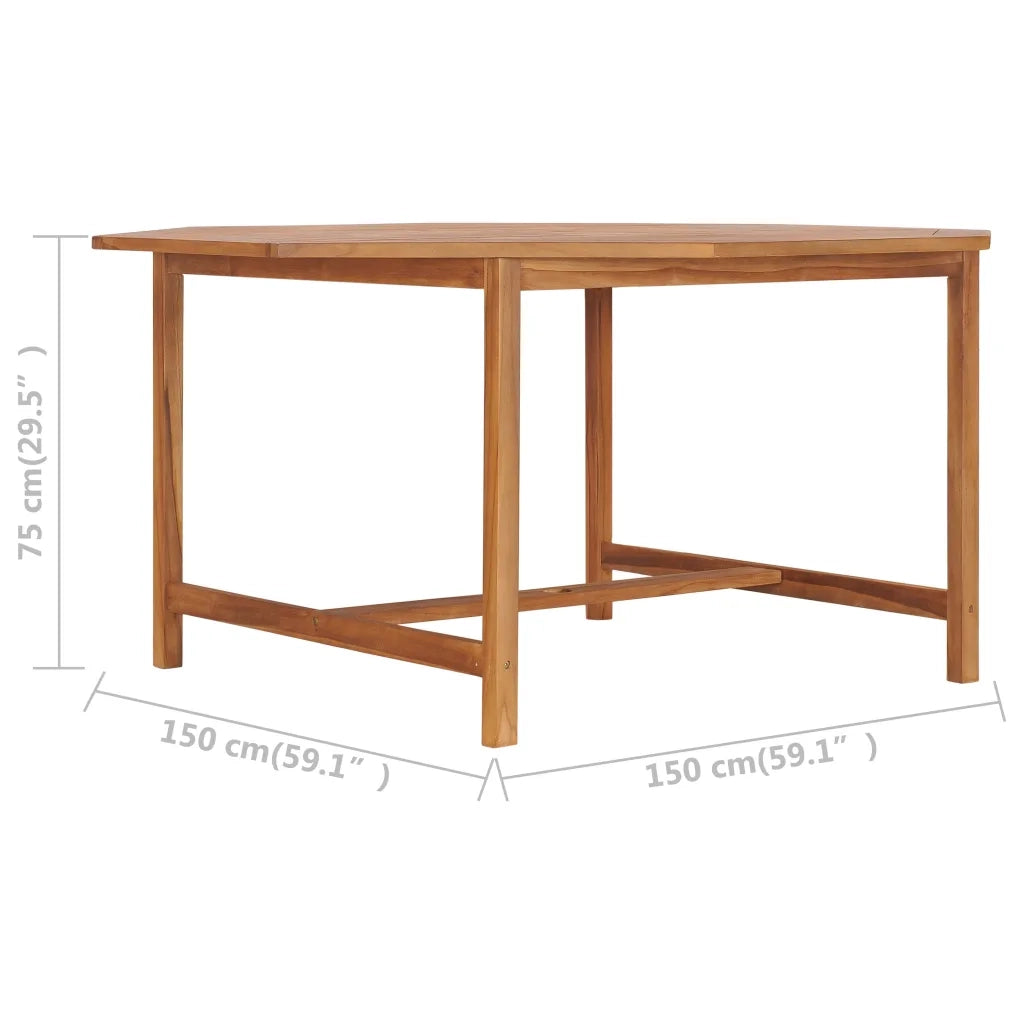 Tavolo da Giardino | Tavolino da esterno 150x150x75 cm in Legno Massello di Teak