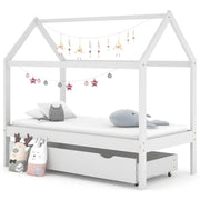 Giroletto per Bambini con Cassetto Bianco Legno Pino 80x160 cm 322140