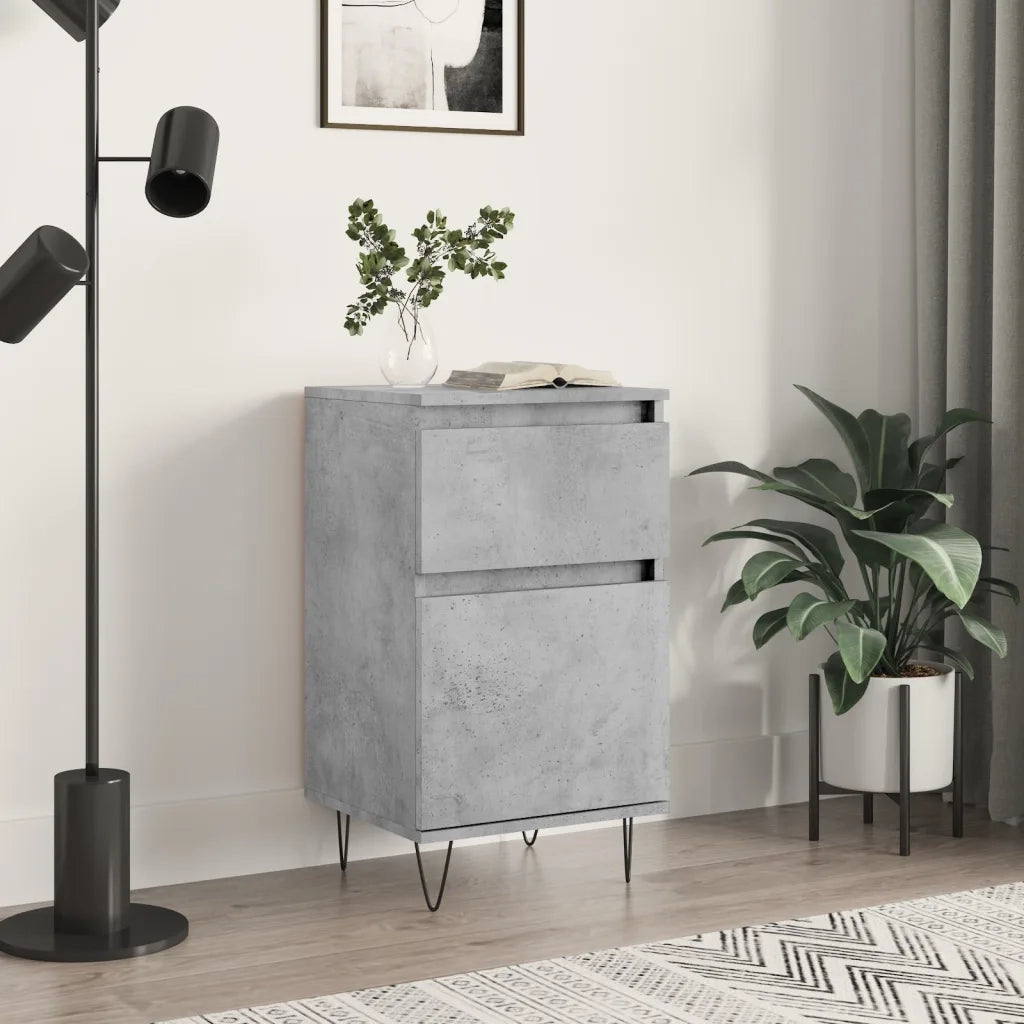 Credenza Grigio Cemento 40x35x70 cm in Legno Multistrato 831156