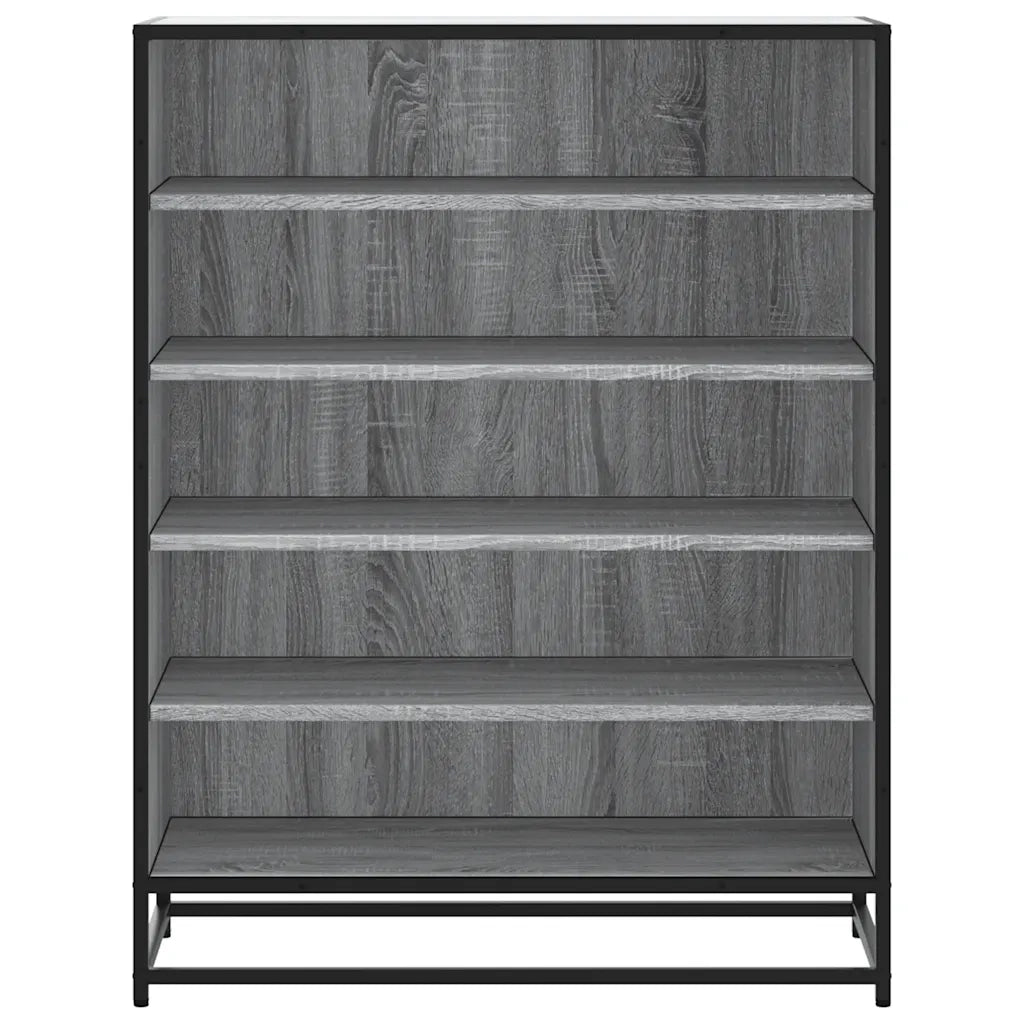 Scarpiera Grigio Sonoma 75x38x97,5 cm Legno Multistrato Metallo 3300873