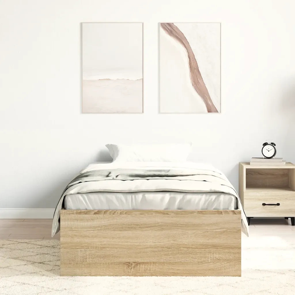 Giroletto-Struttura Letto Rovere Sonoma 90x190 cm