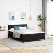 Letto a Sorgente LED con materasso Nero 160 x 200 cm Velluto 3342598