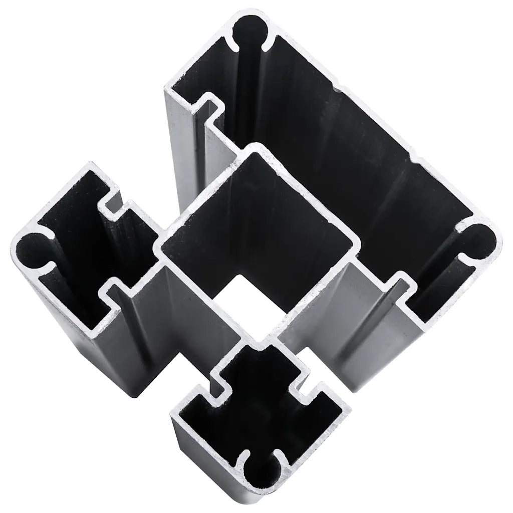 Pannello di recinzione | Recinzione da Giardino in WPC 95x186 cm Nero