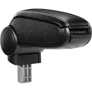 Bracciolo centrale per Dacia Duster con scomparto imbottito in similpelle nera con cuciture bianche 03_0000418