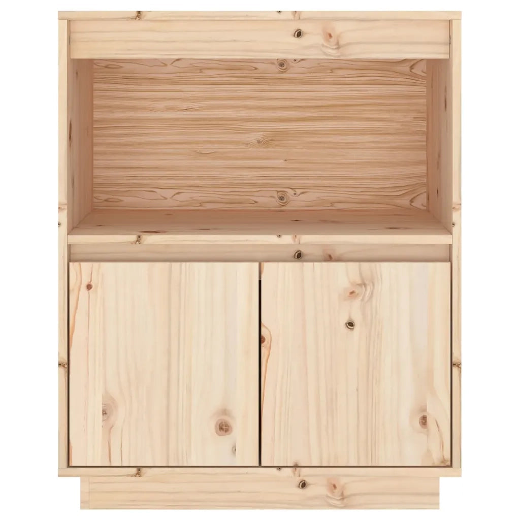 Credenza-Buffet-Armadio da cucina 60x34x75 cm in Legno Massello di Pino 627379