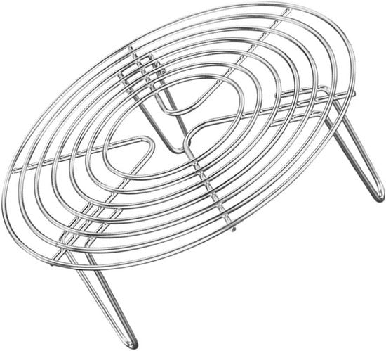 Raccoglitore di vapore e raffreddatore in acciaio - 20x7cm - Adatto per pentola a vapore, air fryer, padella, forno e pentola a pressione - Strumento multifunzionale per la cucina per cucinare e raffreddare in modo efficiente