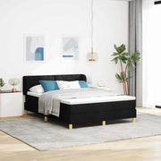 Letto a molle con materasso Nero 140 x 190 cm Tessuto 3340271