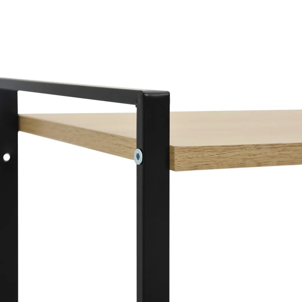 Libreria a 2 Ripiani Nera e Rovere 52x28x59 cm in Truciolato cod mxl 7540