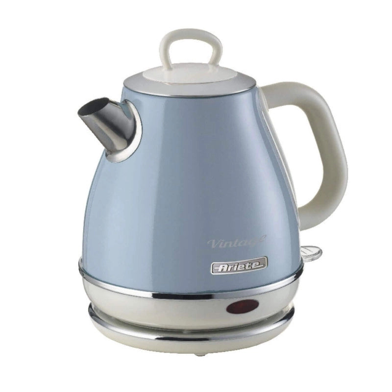 Bollitore Vintage 1L - Autospegnimento, Acciaio Inox, 1600W - Celeste