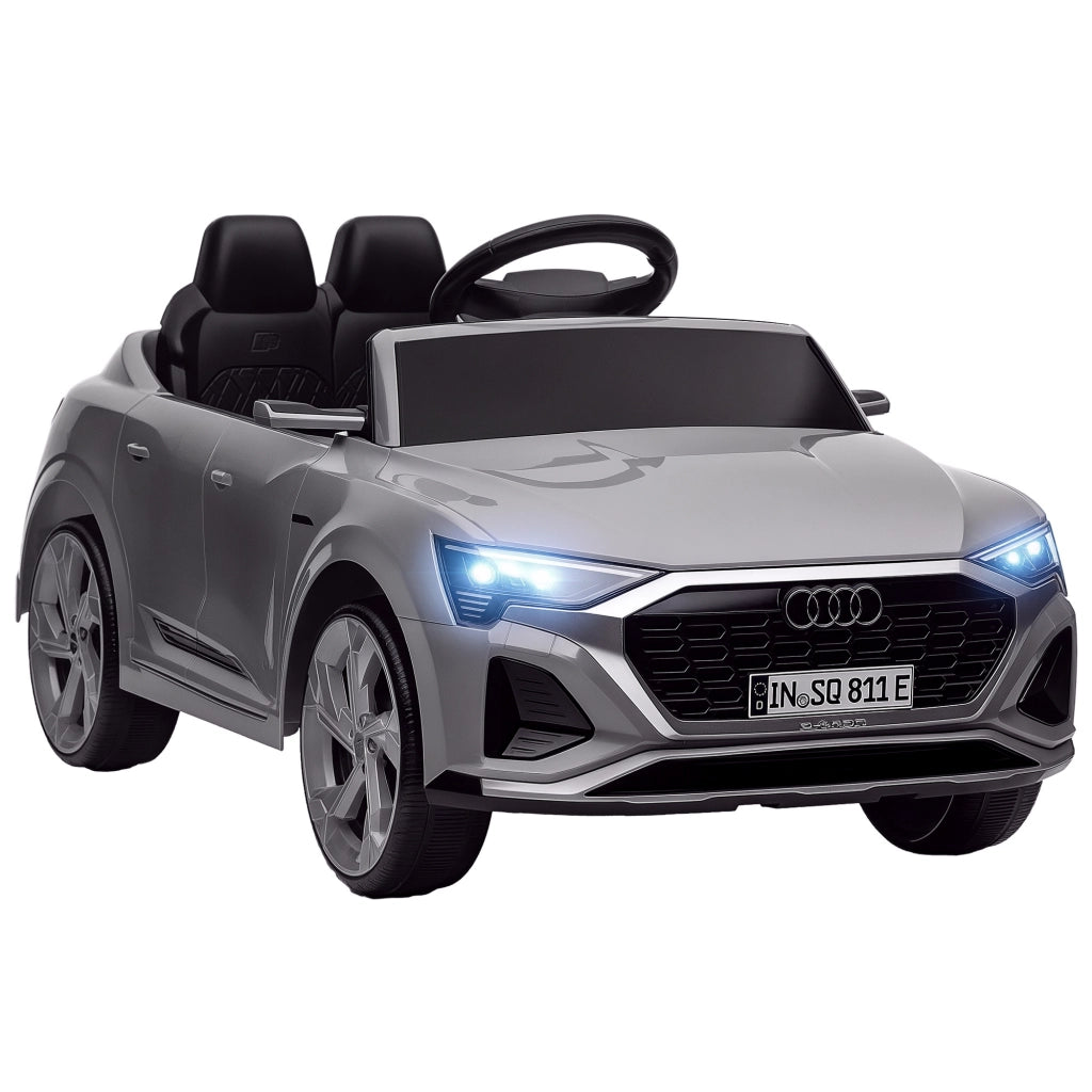 Auto elettrica per bambini Audi Q8 e-tron Sportback 12V telecomando, fari ¨C zephmum ¨C Grigio