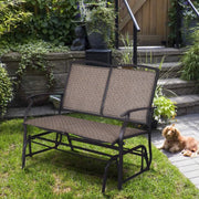 Giantex OP3100 - Panca aliante per patio, colore: marrone, 104 x 71 x 94 cm (lunghezza x larghezza x altezza)