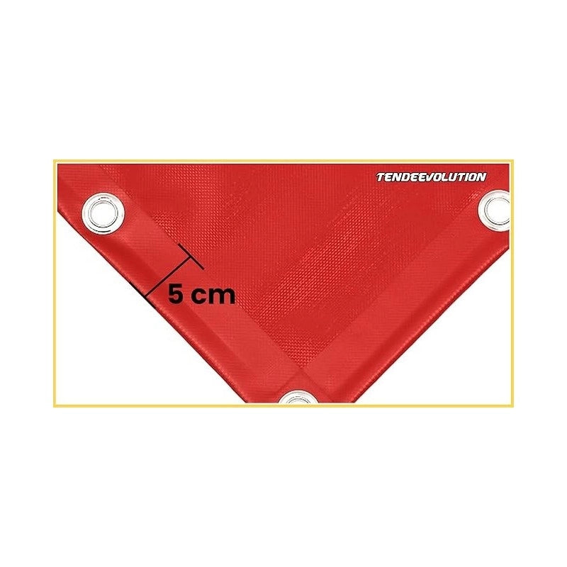 Telo PVC OSCURANTE Impermeabile Bianco | Telone Occhiellato Ogni 25CM 850g/mq | Copertura Esterna | 4x6m | Resistente Multiuso