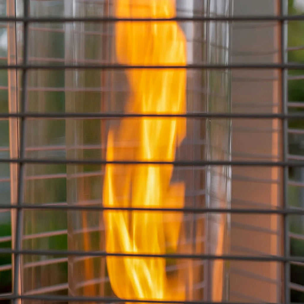 Stufa a Fungo a Gas Max 13kW Fiamma Viva Verticale 52x52x227 cm Pyramid Acciaio