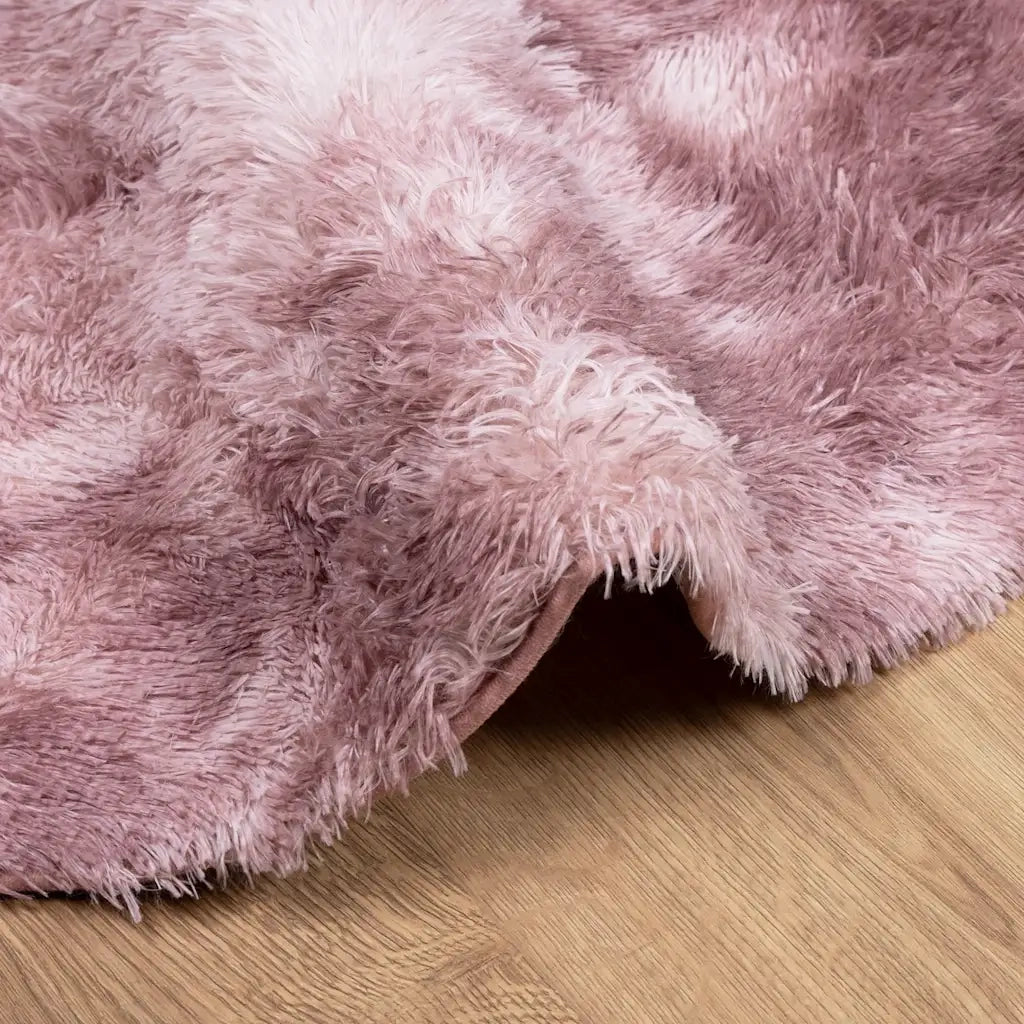 Tappeto Shaggy a Pelo Lungo NAVARRA Rosa Antico 120x120cm 4102905
