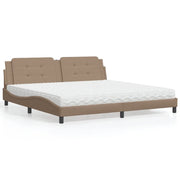 Letto con Materasso Zadar Cappuccino 200x200cm Similpelle 3208891