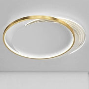 Trade Shop - Plafoniera Led 30watt Cerchio Oro Lampadario Da Soffitto Tondo Luce Fredda 70722 -