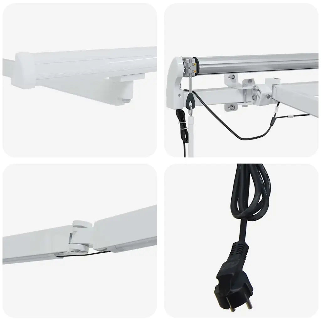 vidaXL Tenda da Sole con Bianco 4 × 3,5 m Metallo