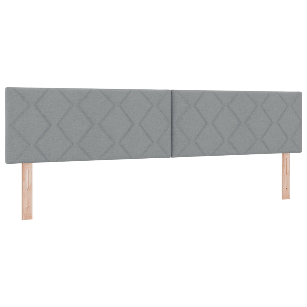 Letto Box Spring con Materasso - Grigio Chiaro - 200x200 cm - Tessuto