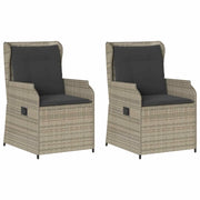 Panchina da Giardino | Panca da Giardino 2 pz Grigio chiaro polyrattan