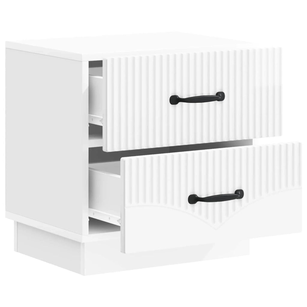 Armadio da Notte 2 pcs Bianco Lucido 43 x 34,5 x 44,5 cm 895224