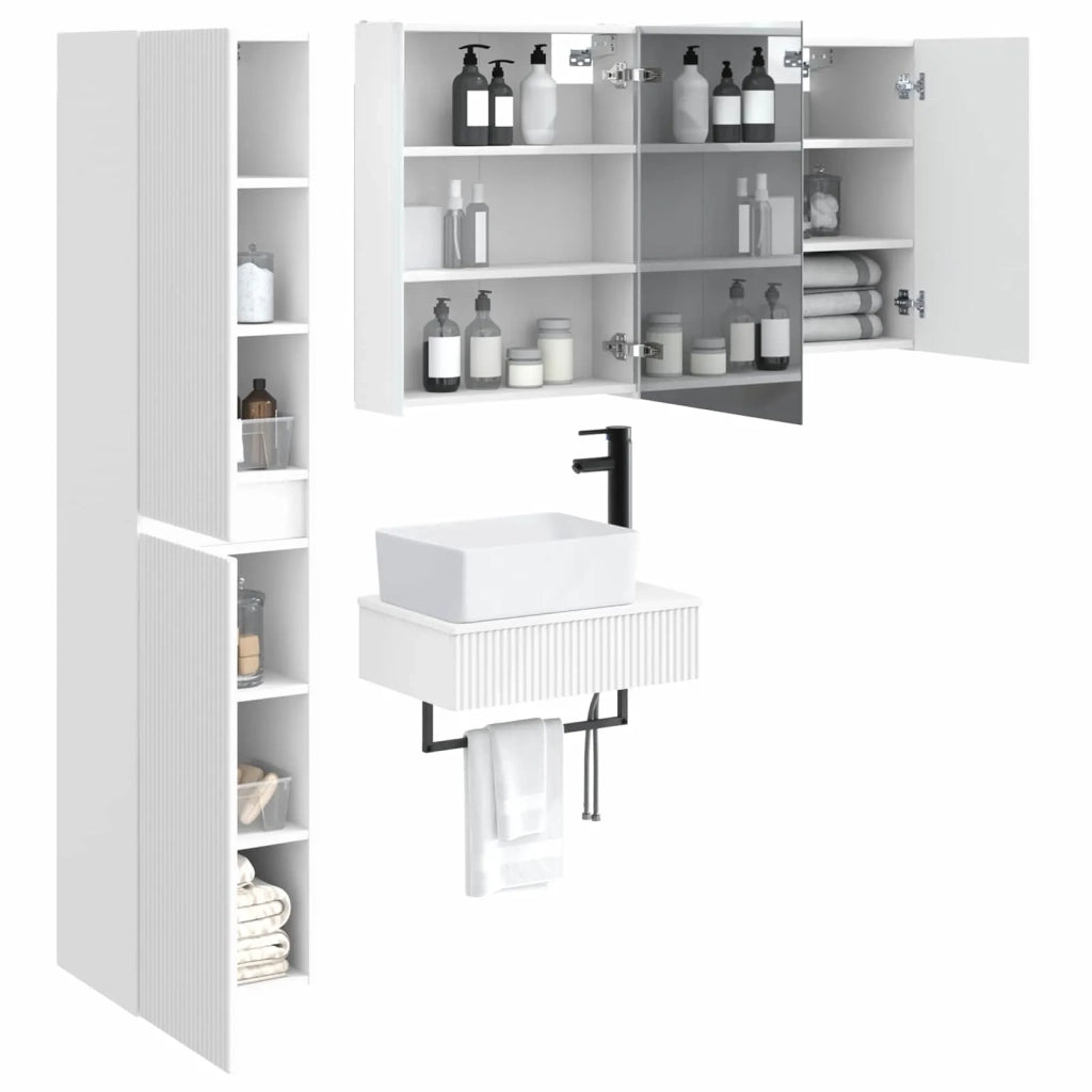 Set di mobili per il bagno 5 pcs Bianco 3407279