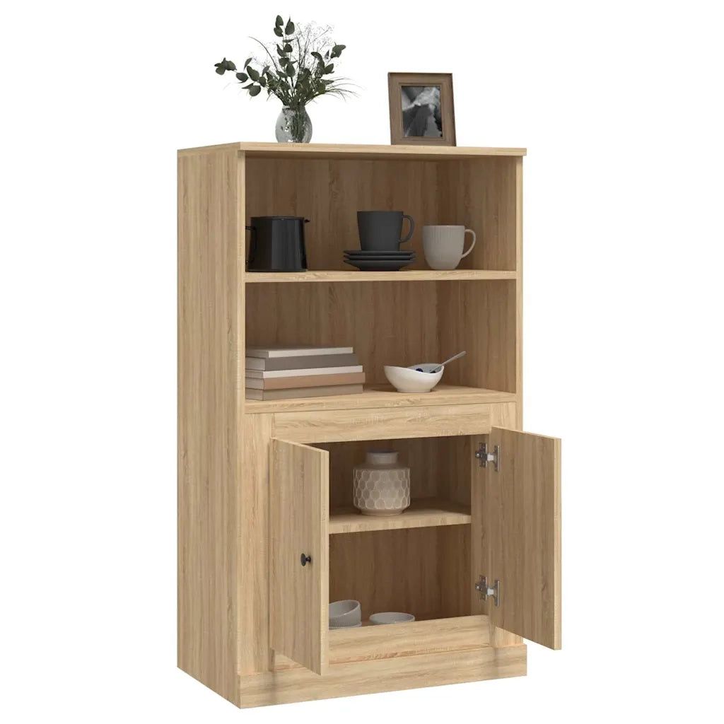 Credenza | Madia | Buffet da pranzo | Armadio da pranzo Rovere Sonoma 60x35,5x103,5 cm in Legno Multistrato