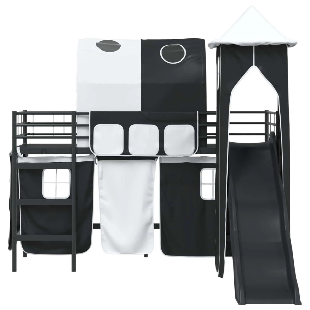 Struttura del letto loft per bambini Nero 100 x 190 cm Metallo 42020875