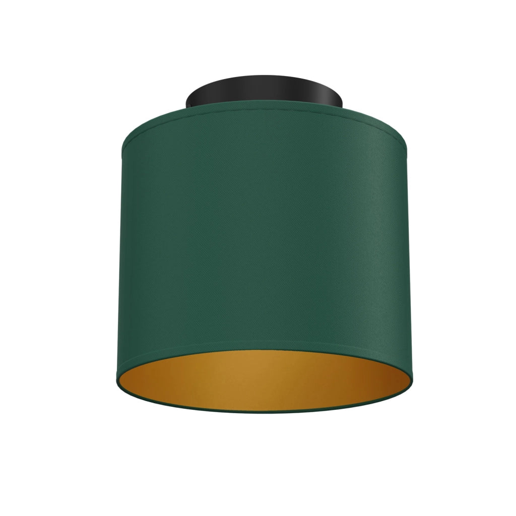 Plafoniera Arden 1xE27 verde oro tessuto 18 cm