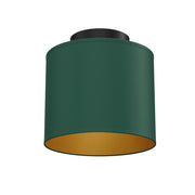 Plafoniera Arden 1xE27 verde oro tessuto 18 cm