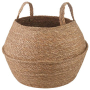 Vaso da fiori con manici Naturale Ø 45 x 36 cm 100% Erba marina 42012258