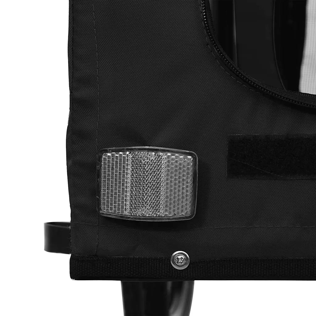 Rimorchio da Bici per Animali Nero Oxford e Ferro CFW3870653