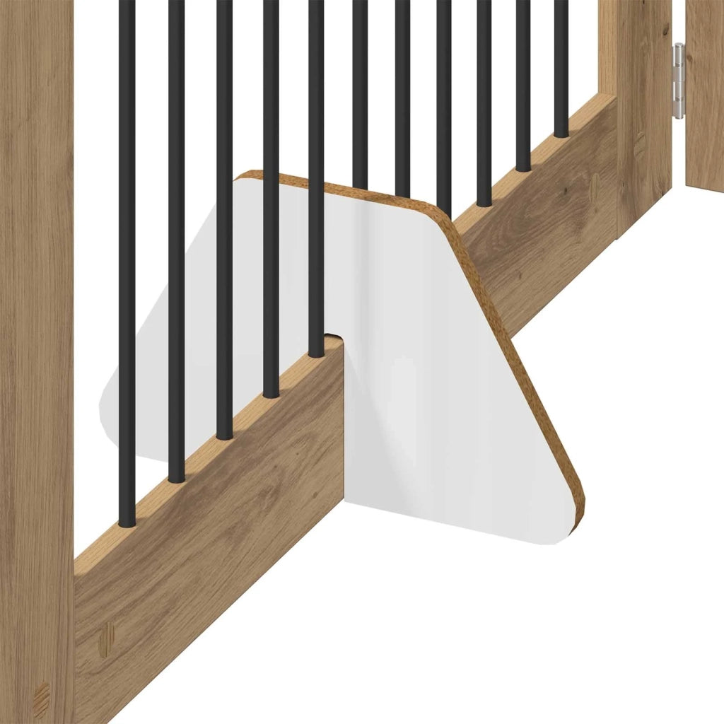 Cancello per cani pieghevole con supporti 6 pz 602 cm 892126