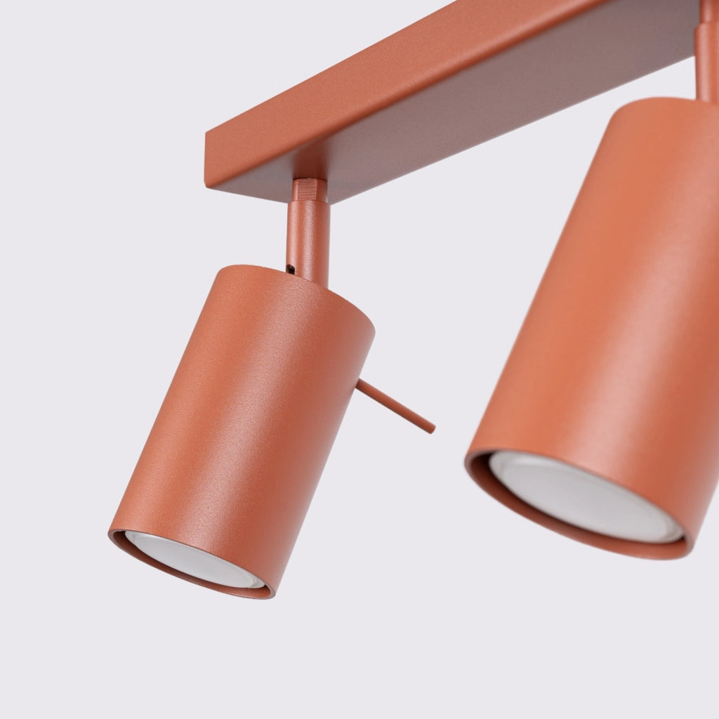 Lampada da soffitto RING 3L rosso ocra