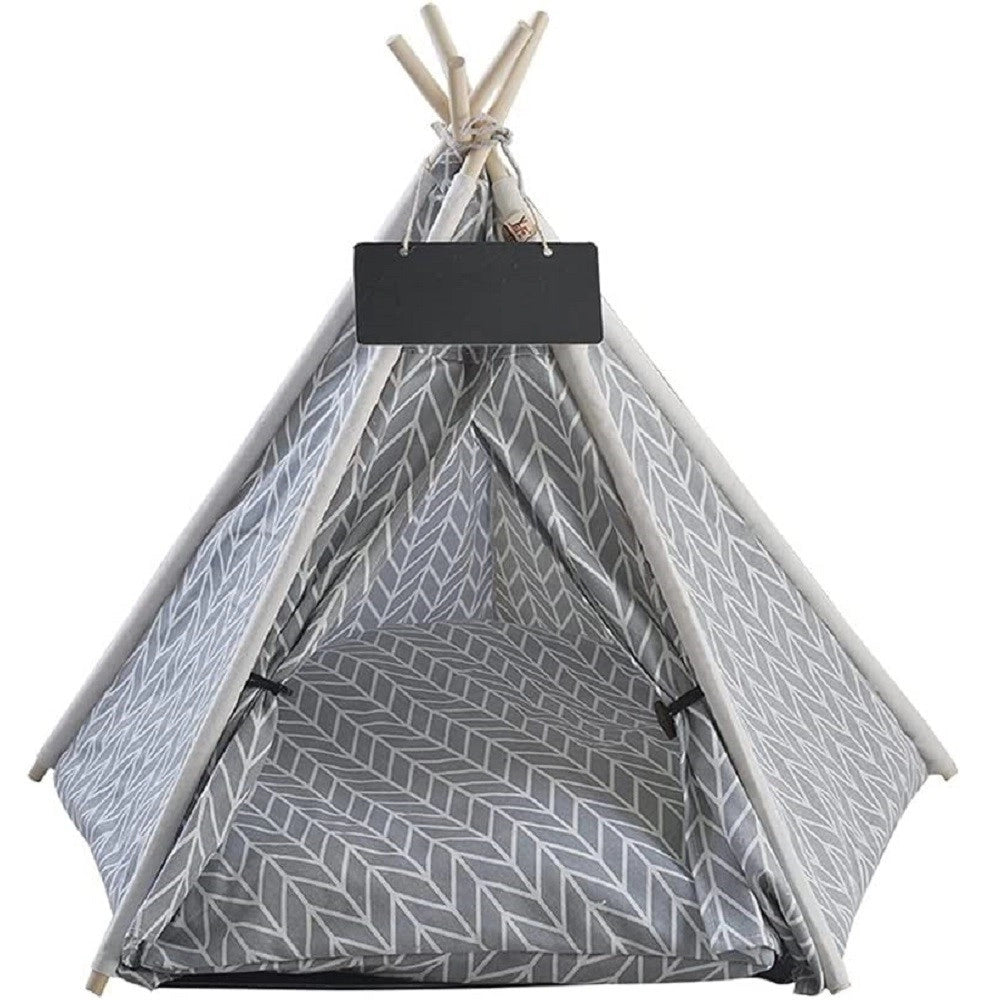 Trade Shop - Tenda Portatile Per Animali Domestici Cani Gatti Casa Teepee Lavabile 60x60x90cm -