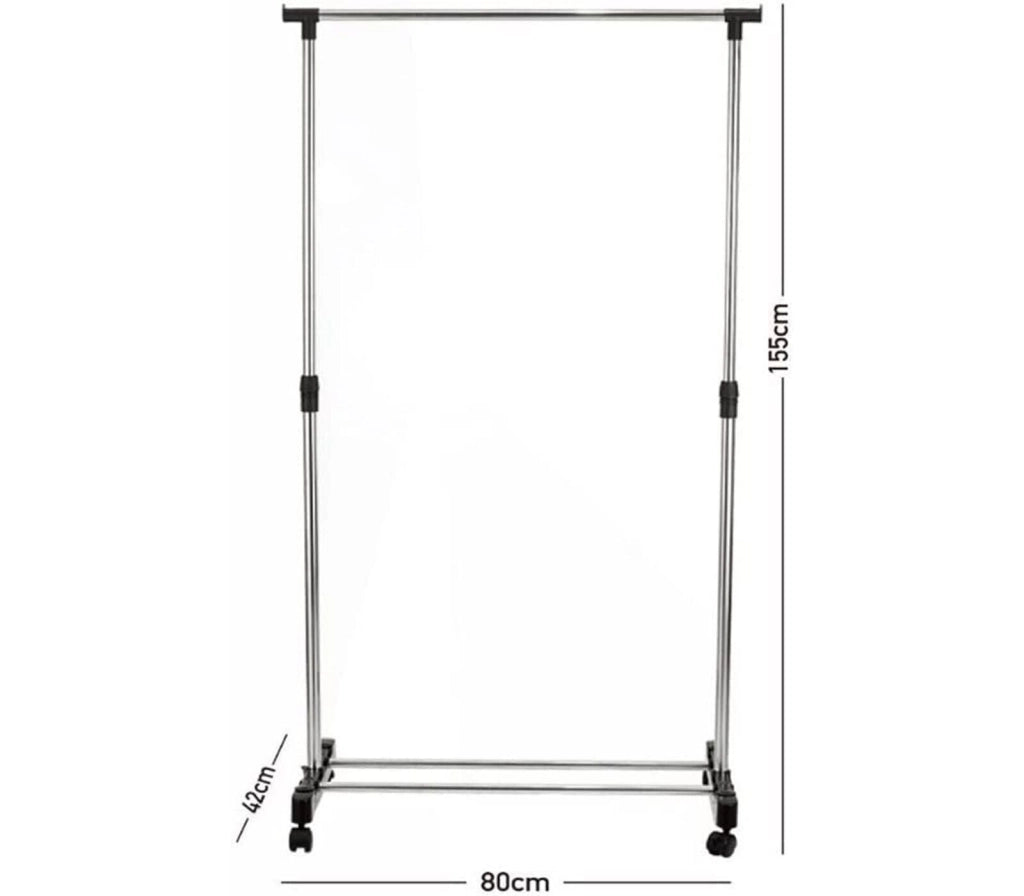 Stand appendiabiti da terra attaccapanni abiti 155 x 80 x 42mm singolo .69064