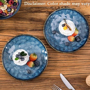 Piatti da dessert rotondi in porcellana 20,3 cm - Set da 4, adatto per forno a microonde, forno e lavastoviglie