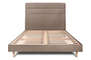 Letto 200x200 cm con testiera in linea - Tessuto velluto